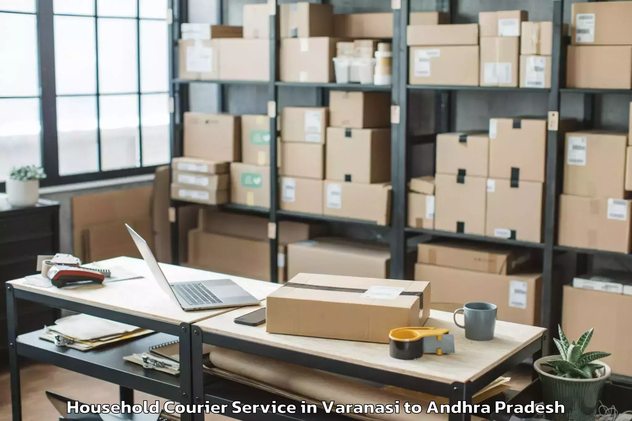 Affordable Varanasi to Ponnuru Household Courier